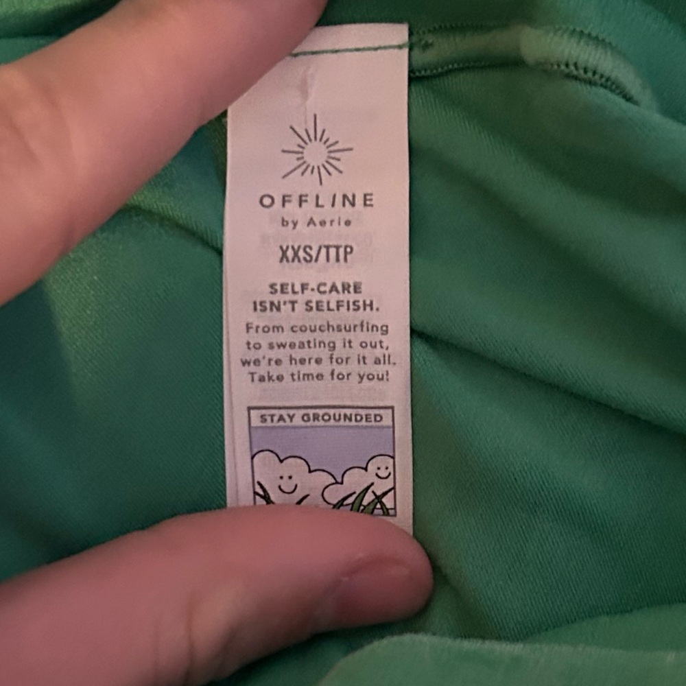 Green flare leggings from aerie